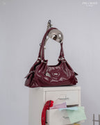 [品牌授權代理] [Rondi House] Dumpling Shoulder Bag - Bordeaux Red Wine