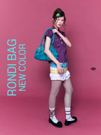 [品牌授權代理] [Rondi House] Dumpling Shoulder Bag - Azure Blue
