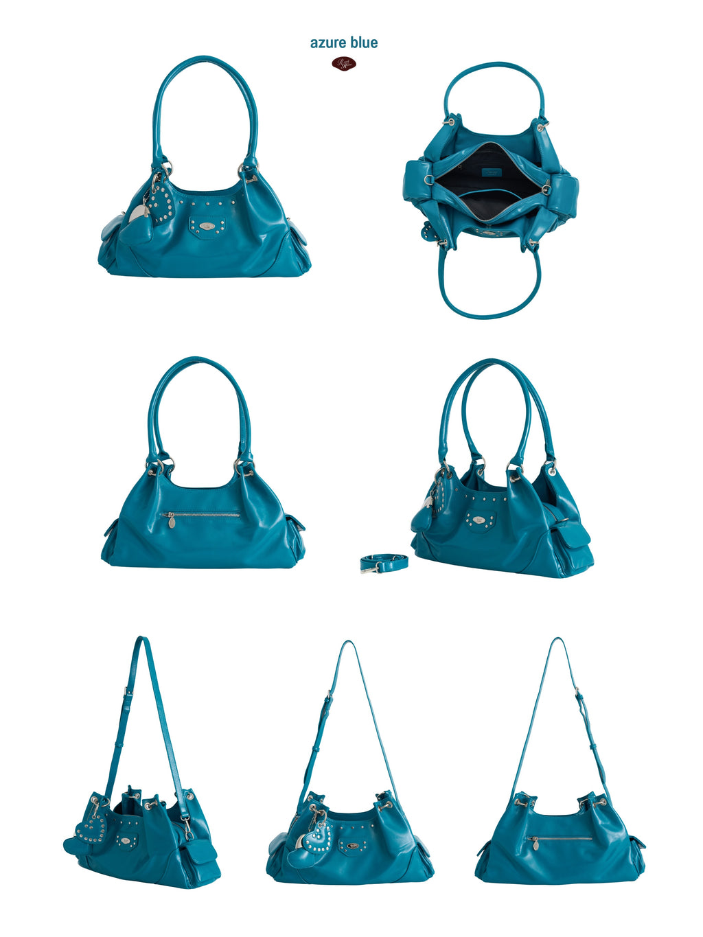 [品牌授權代理] [Rondi House] Dumpling Shoulder Bag - Azure Blue