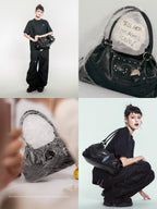 [品牌授權代理] [Rondi House] Dumpling Shoulder Bag - Obsidian Black