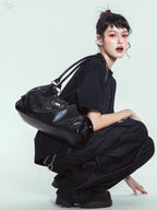 [品牌授權代理] [Rondi House] Dumpling Shoulder Bag - Obsidian Black