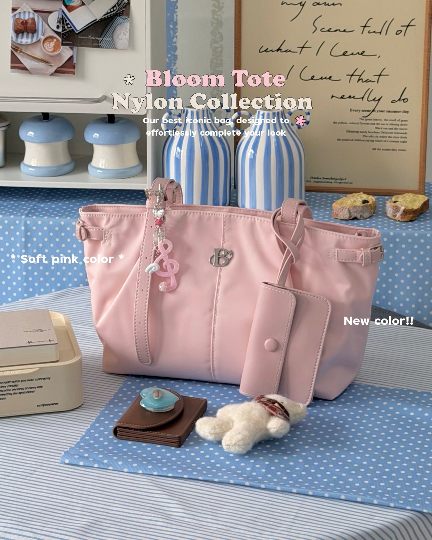 [獨家代理] [OBAGHOUSE] THE BLOOM TOTE ★NYLON★ COLLECTION_3 COLORS