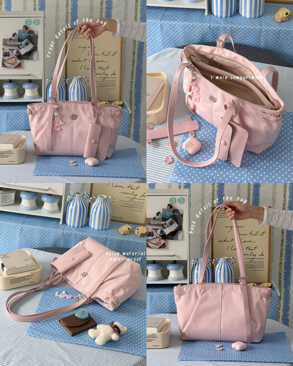 [獨家代理] [OBAGHOUSE] THE BLOOM TOTE ★NYLON★ COLLECTION_3 COLORS