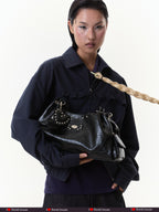 [品牌授權代理] [Rondi House] Dumpling Shoulder Bag - Obsidian Black