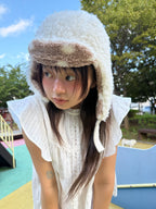 [POESIEDAME] WOOLY EARFLAP HAT - 2colors