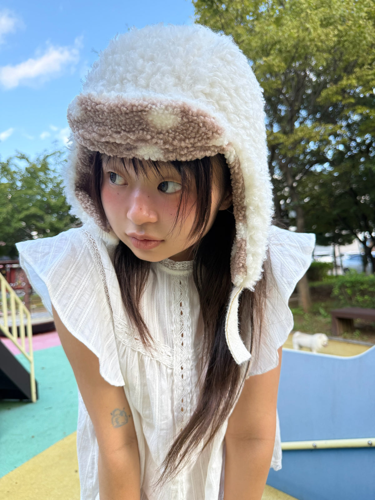 [POESIEDAME] WOOLY EARFLAP HAT - 2colors