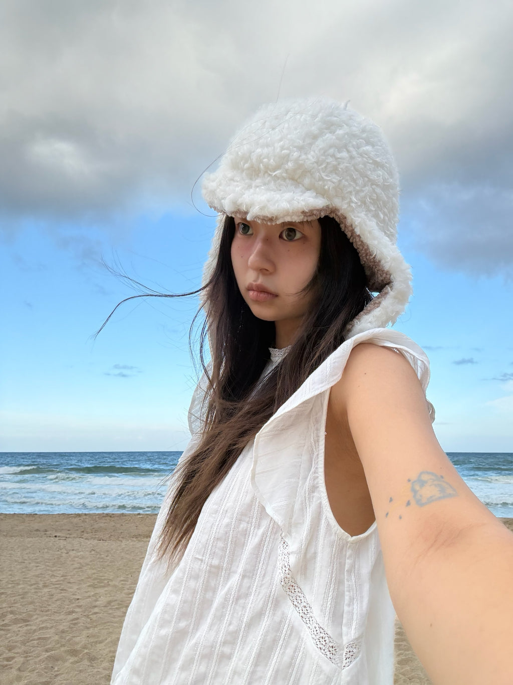 [POESIEDAME] WOOLY EARFLAP HAT - 2colors