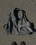 [dttm.club x siweol 獨家限定團購] Bow Shoulder Bag - Nubuck Grey (Best Seller✨)