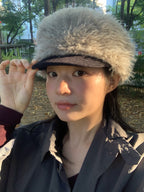 [POESIEDAME] DRAPE FUR MARGOT HAT - 2colors