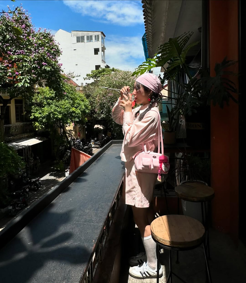 Saitang PU Roundy Shoulder Bag / Pink