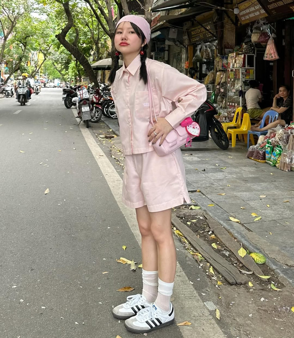 Saitang PU Roundy Shoulder Bag / Pink