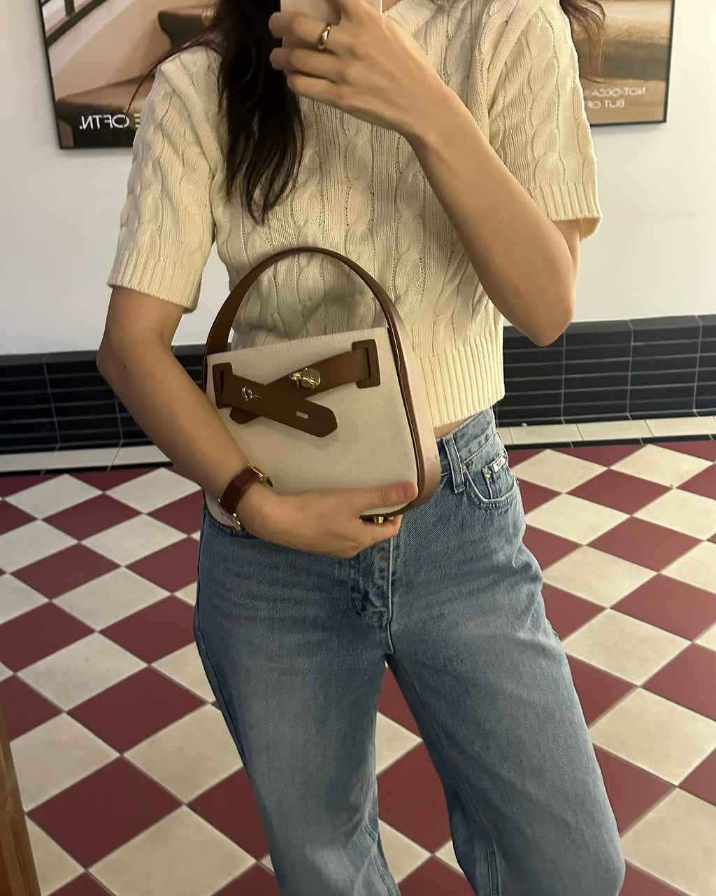 [100%牛皮] THE OFTN TILT / CAMEL X CANVAS S