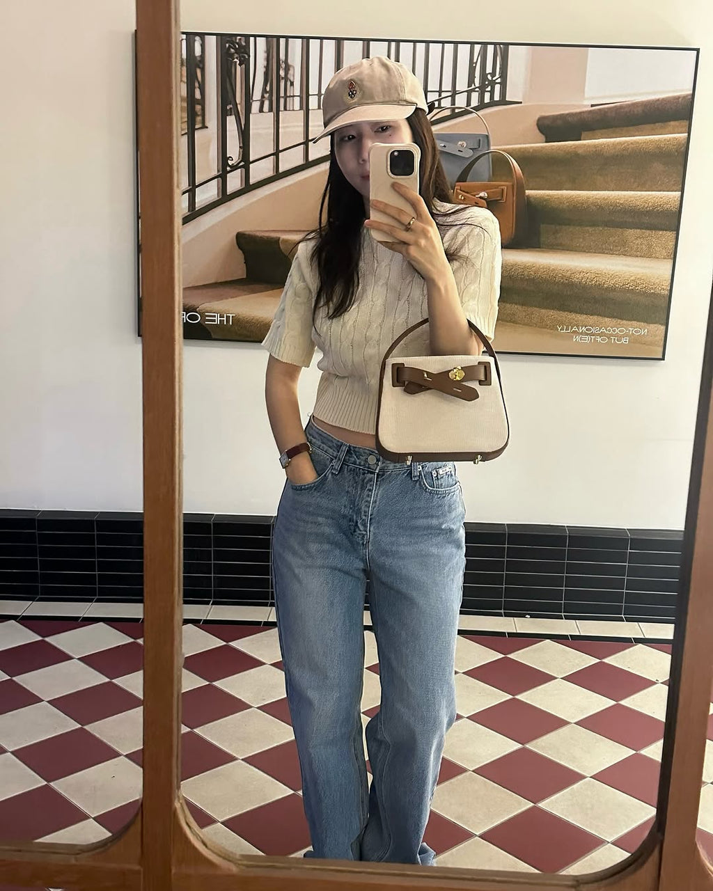 [100%牛皮] THE OFTN TILT / CAMEL X CANVAS S