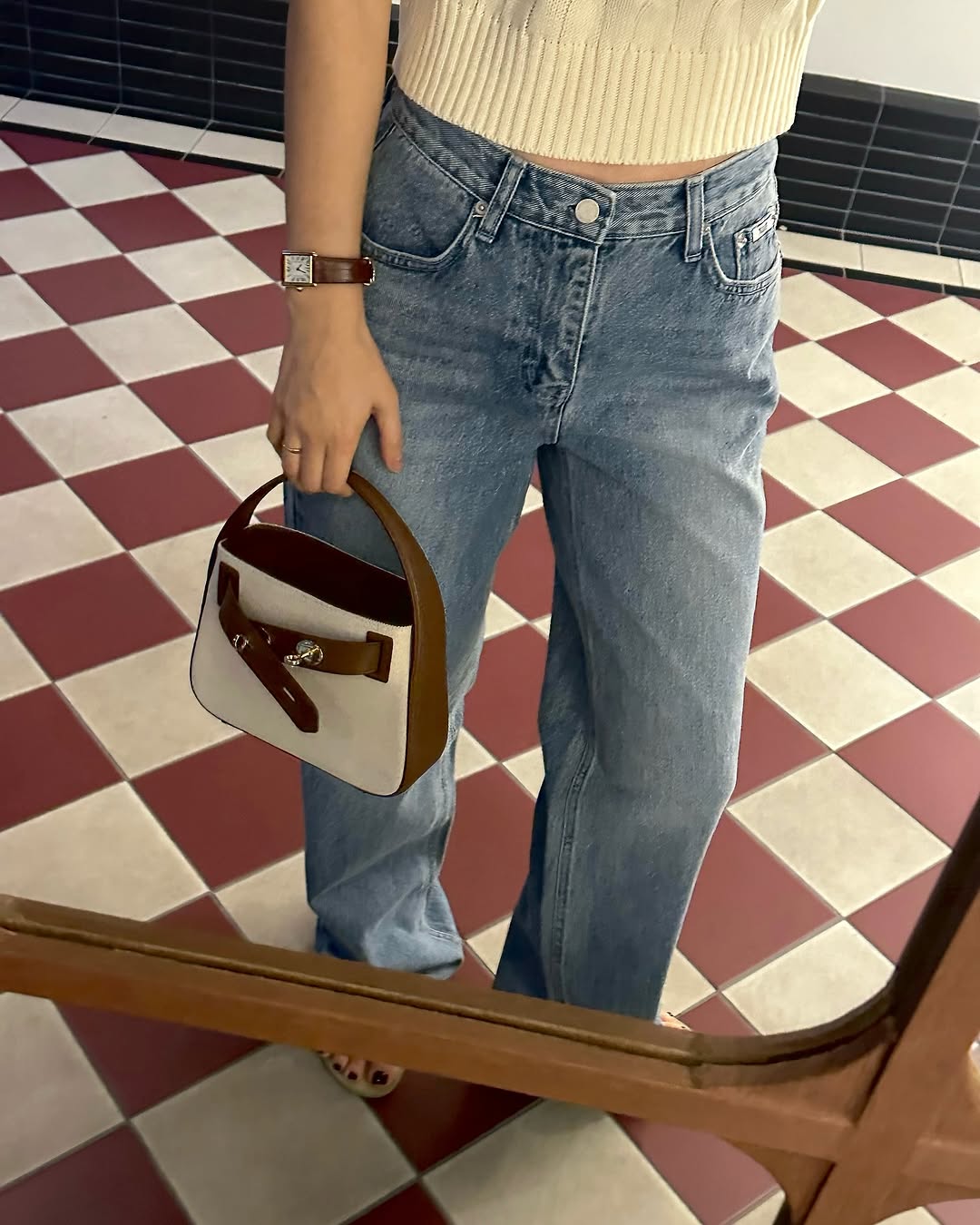 [100%牛皮] THE OFTN TILT / CAMEL X CANVAS S