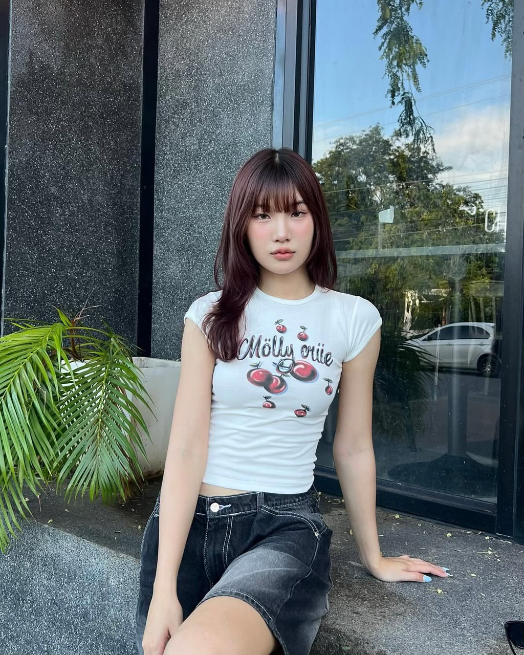 Molly cherry bomb baby tee