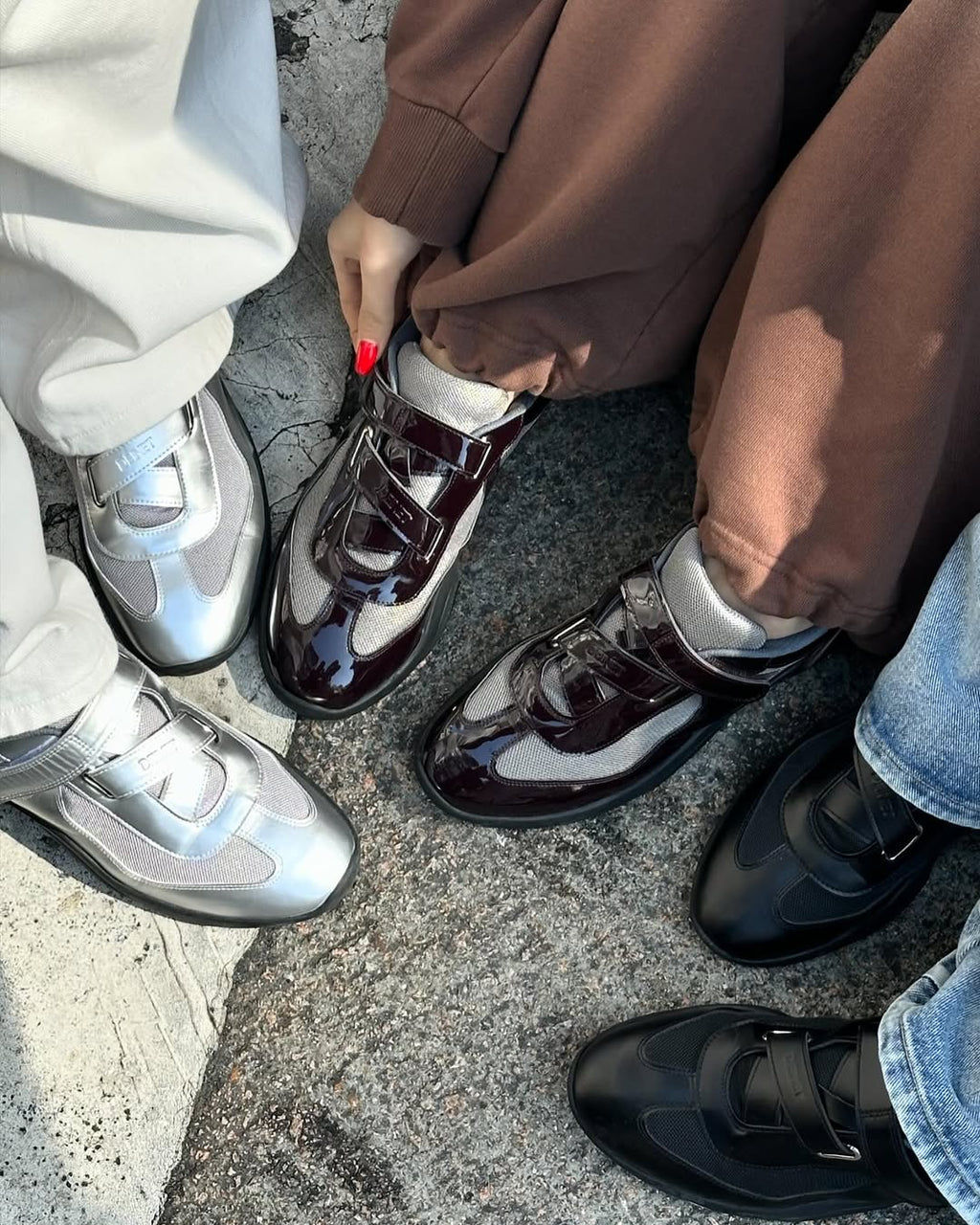 DEINET VELCRO SNEAKERS / 3COLORS