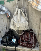 DEINET 5-WAY STUD POCKET MULTI BAG / 3COLORS