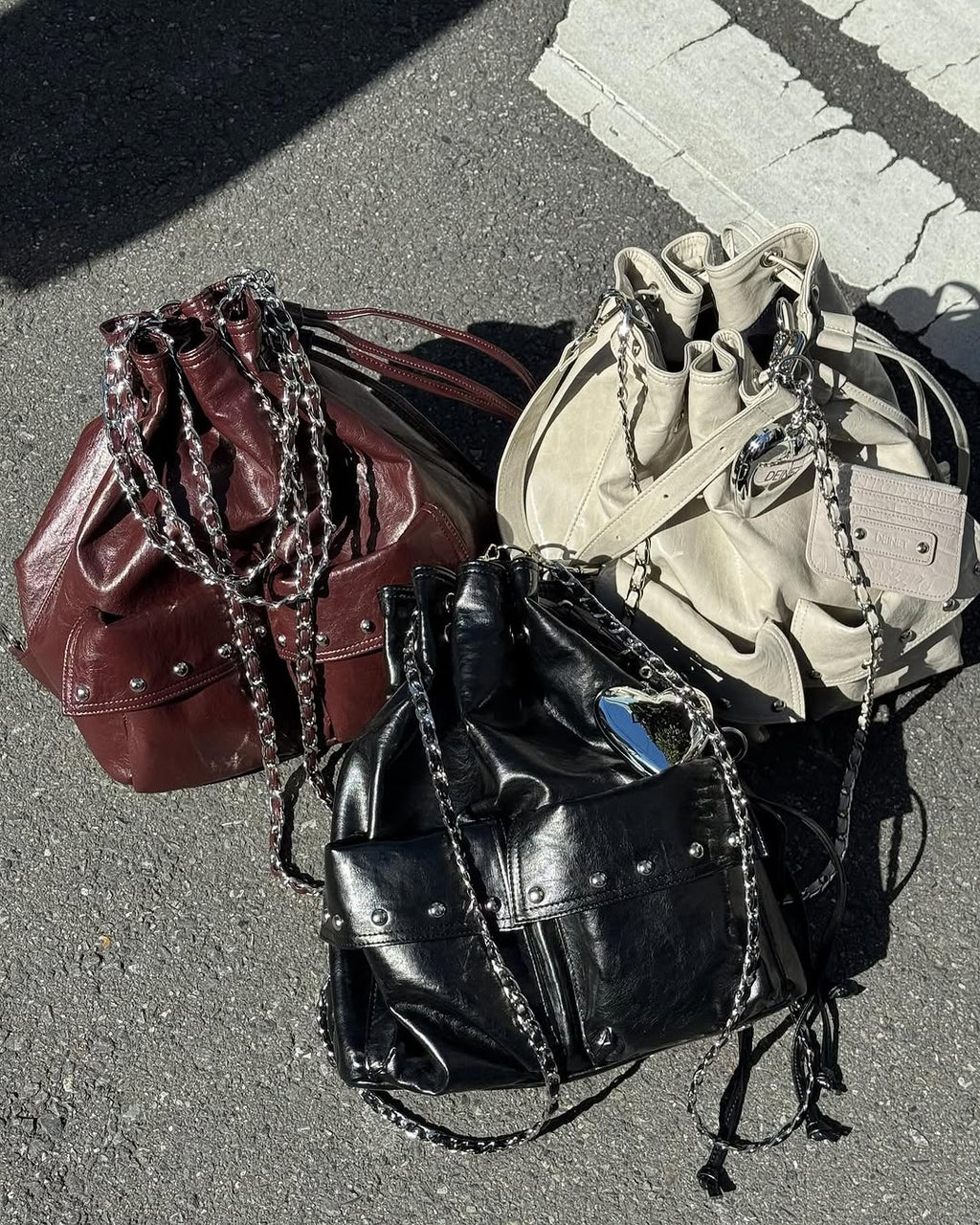 DEINET 5-WAY STUD POCKET MULTI BAG / 3COLORS