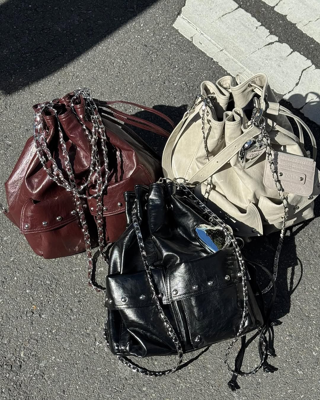 DEINET 5-WAY STUD POCKET MULTI BAG / 3COLORS