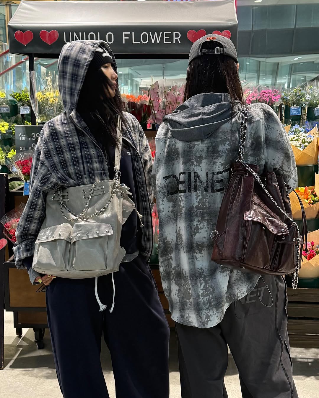 DEINET 5-WAY STUD POCKET MULTI BAG / 3COLORS