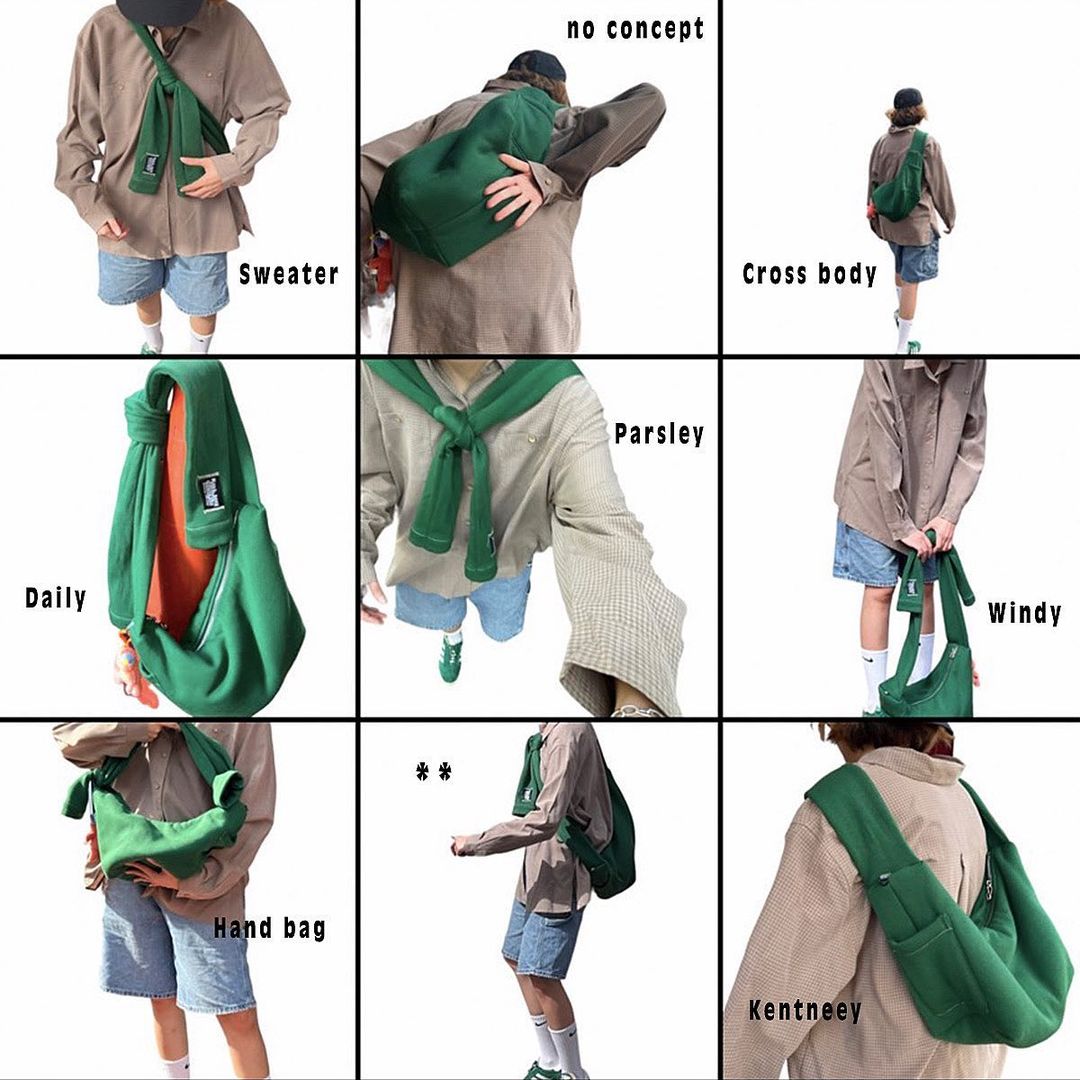 [官方代理💣] KENTNEEY 3-WAY SWEATER DAILY WINDY BAG - PARSLEY GREEN