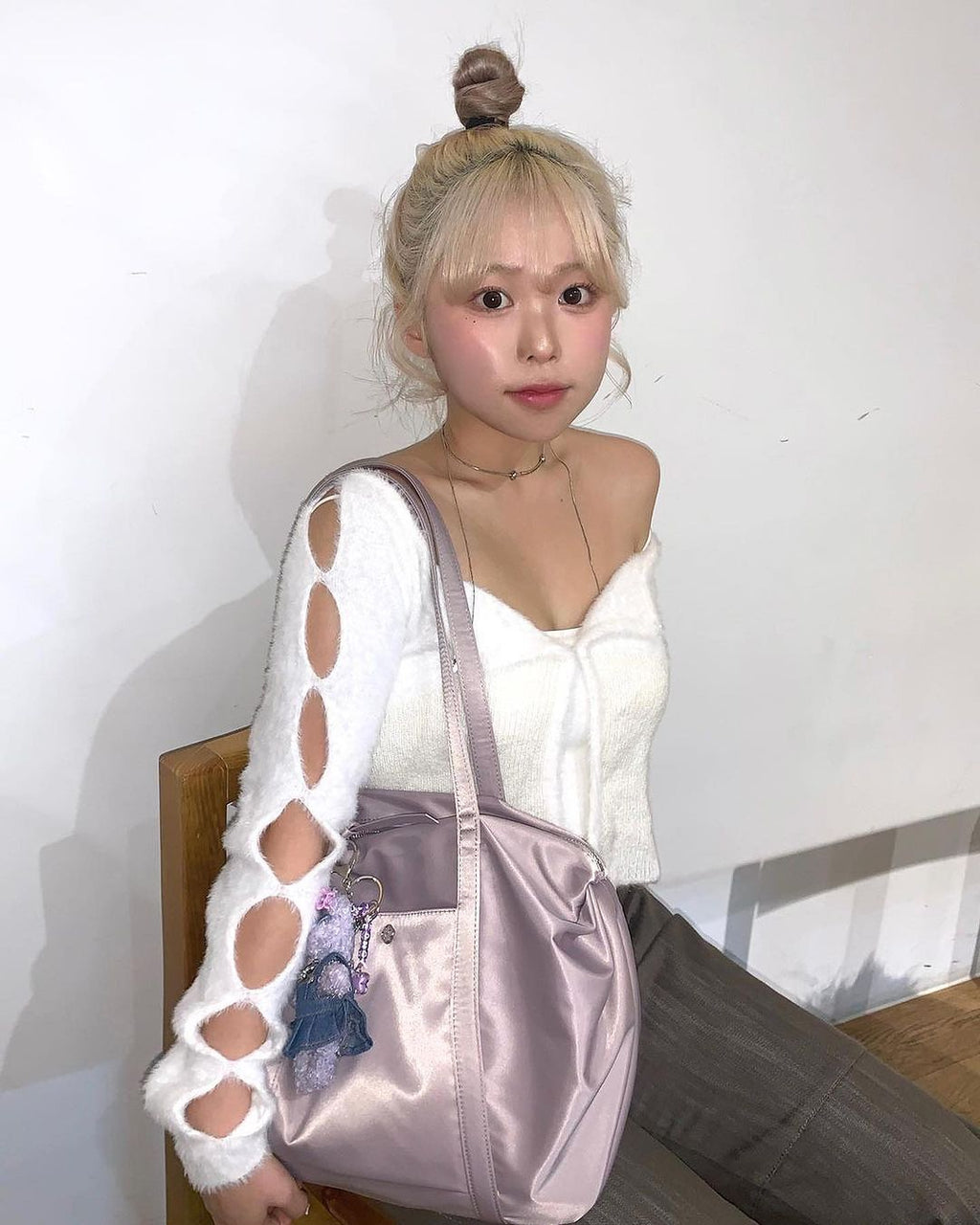 Heeari Aurora Shirring Duffel Bag - Lilac