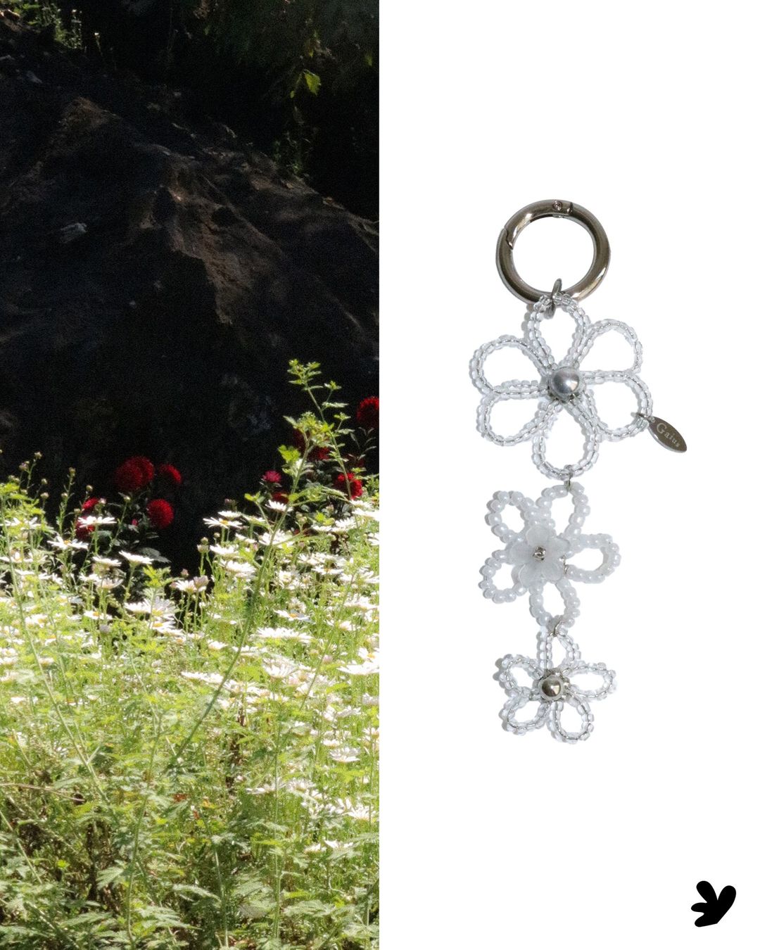 [handmade] Weaved Flower keyring