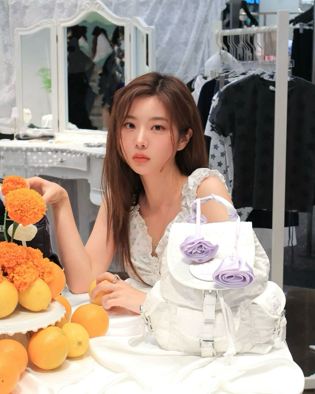 [權恩妃同款🎀] lotsyou Nostalgia Chubby Backpack - White