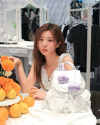 [權恩妃同款🎀] lotsyou Nostalgia Chubby Backpack - White