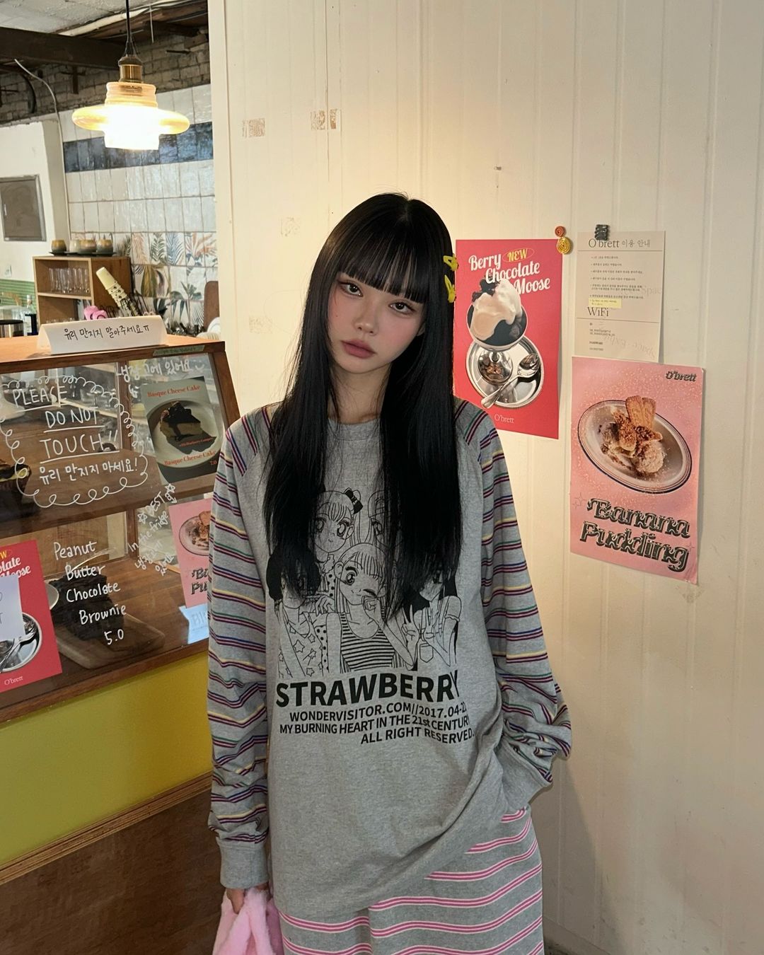 [hyein同款🎀] WONDERVISITOR GIRLS-PEN RAGLAN LS-T / MELANGE GREY