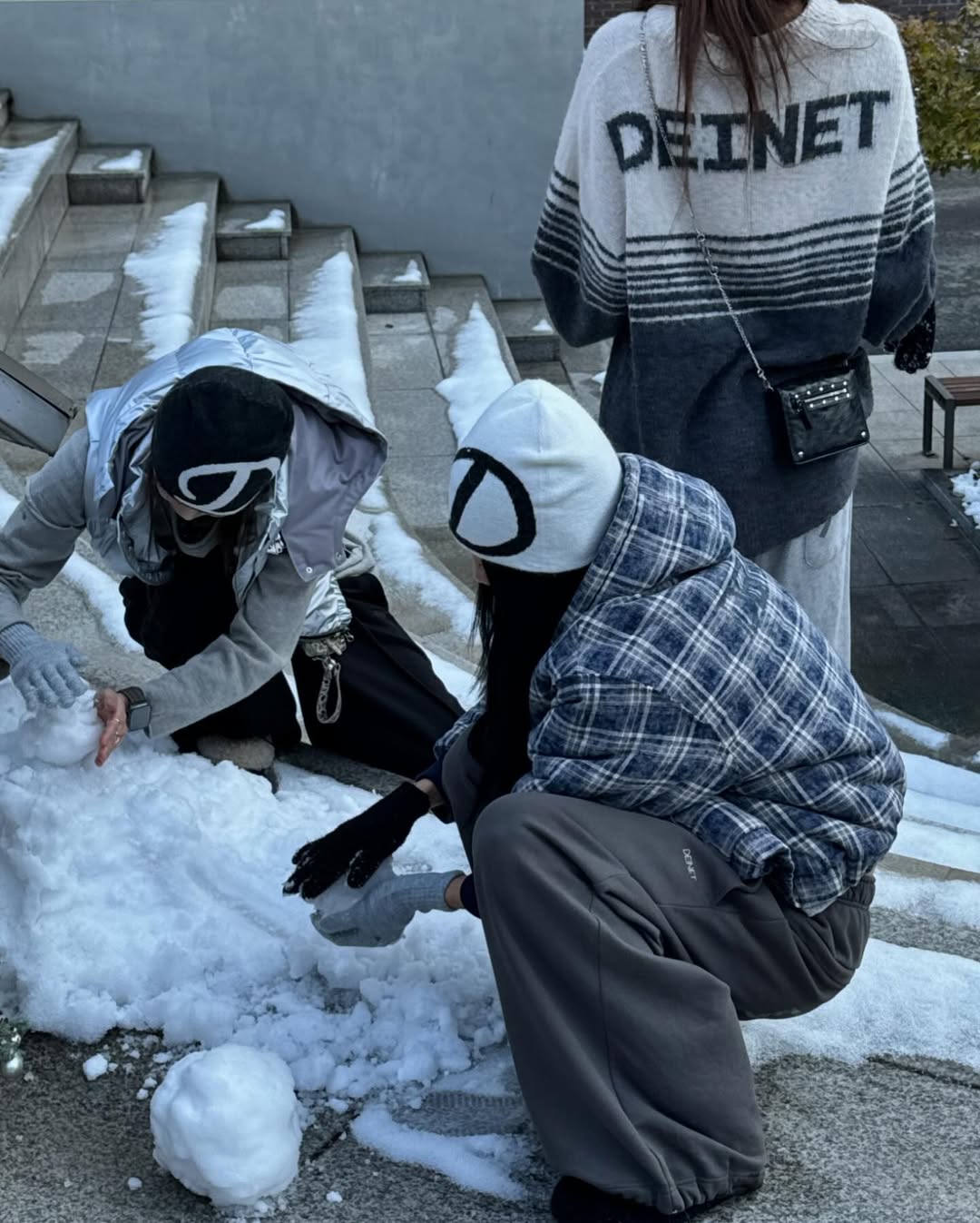 DEINET D LOGO KNIT BEANIE / 3COLORS