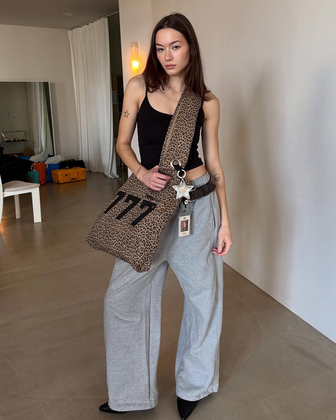 HIETA 777ANGELS BAG / BEIGE LEOPARD