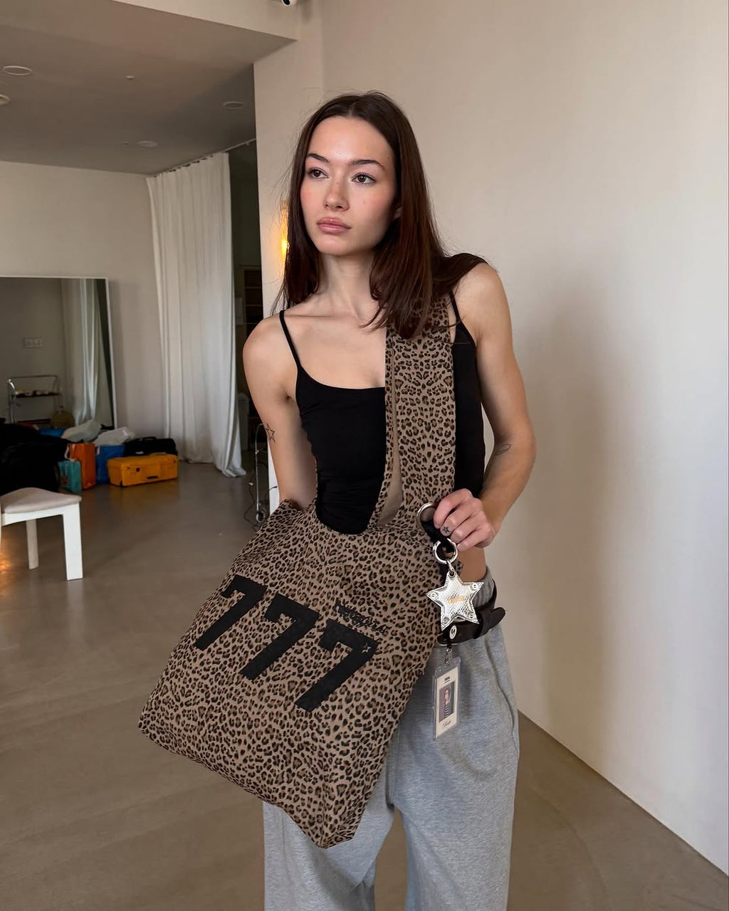 HIETA 777ANGELS BAG / BEIGE LEOPARD