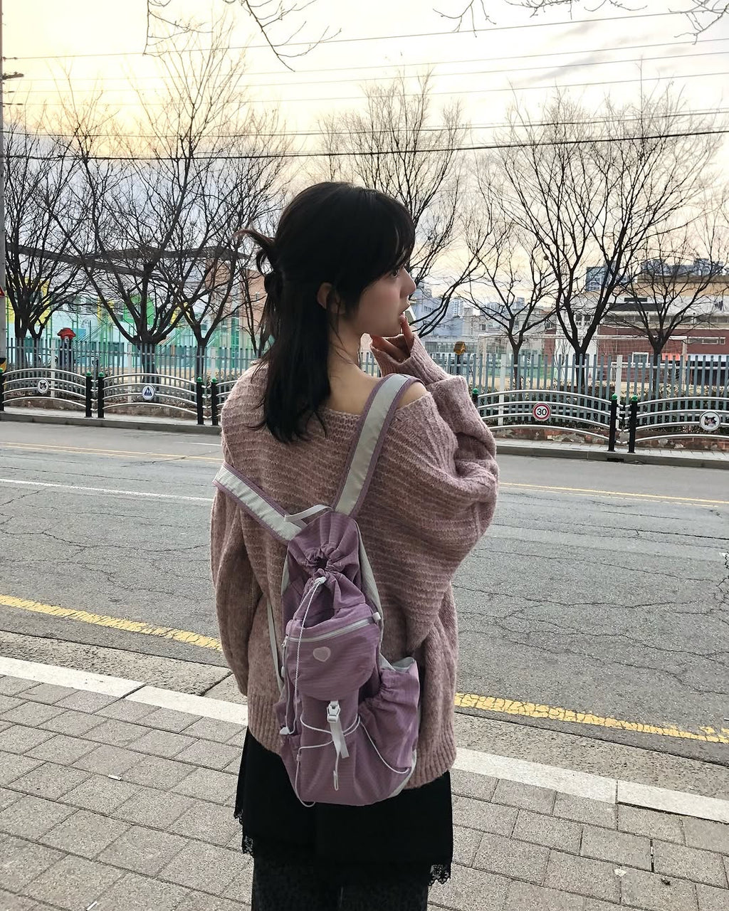 fennec Airy Pocket Backpack / Purple