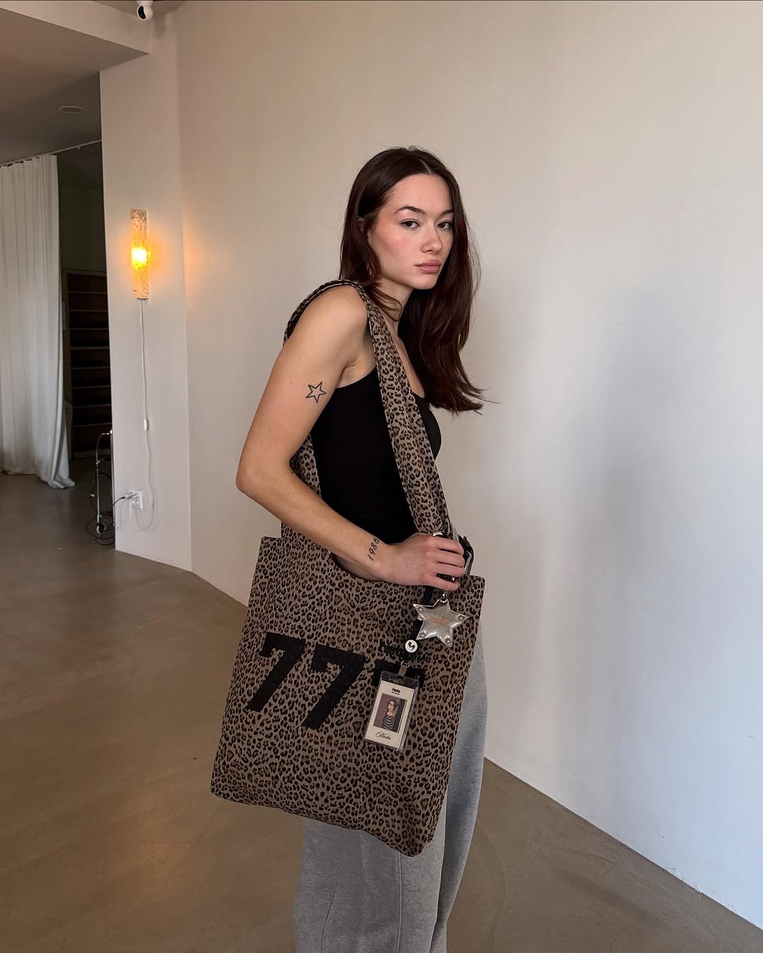 HIETA 777ANGELS BAG / BEIGE LEOPARD