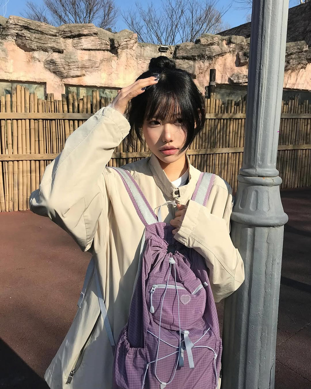 fennec Airy Pocket Backpack / Purple