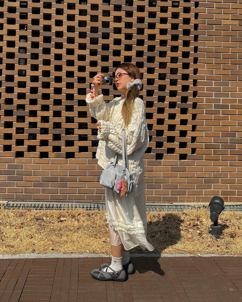 OTZ ROMARY BANDING FLAT SNEAKERS / GREY