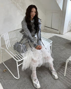OTZ ROMARY BANDING FLAT SNEAKERS / WHITE