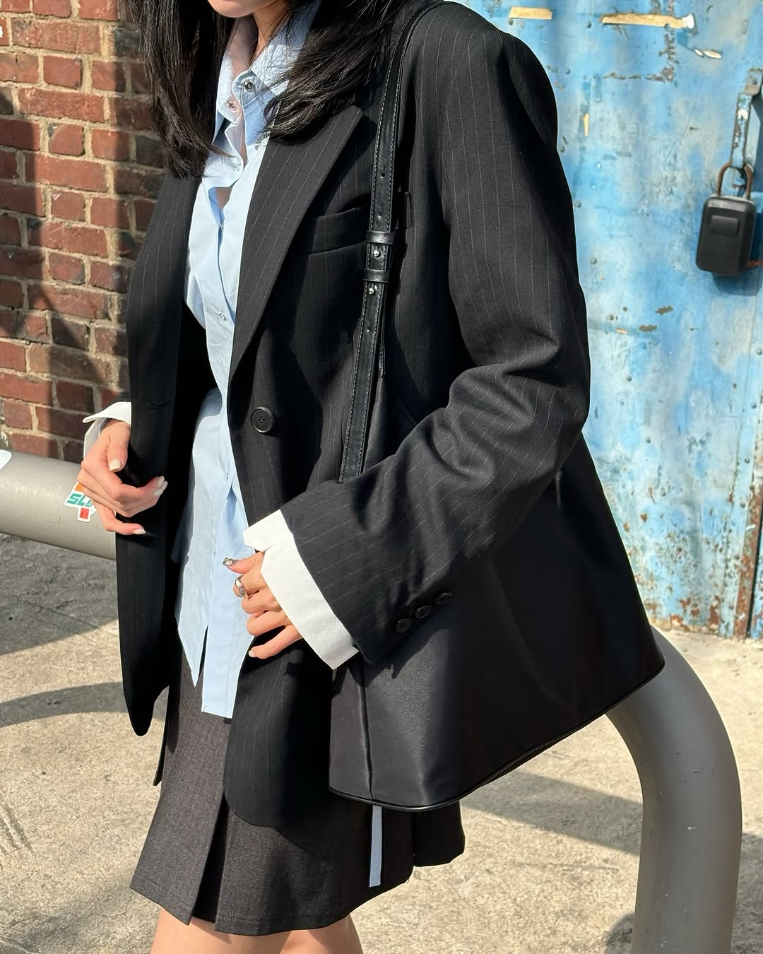 Heeari Ivy Nylon Shoulder Bag / Black