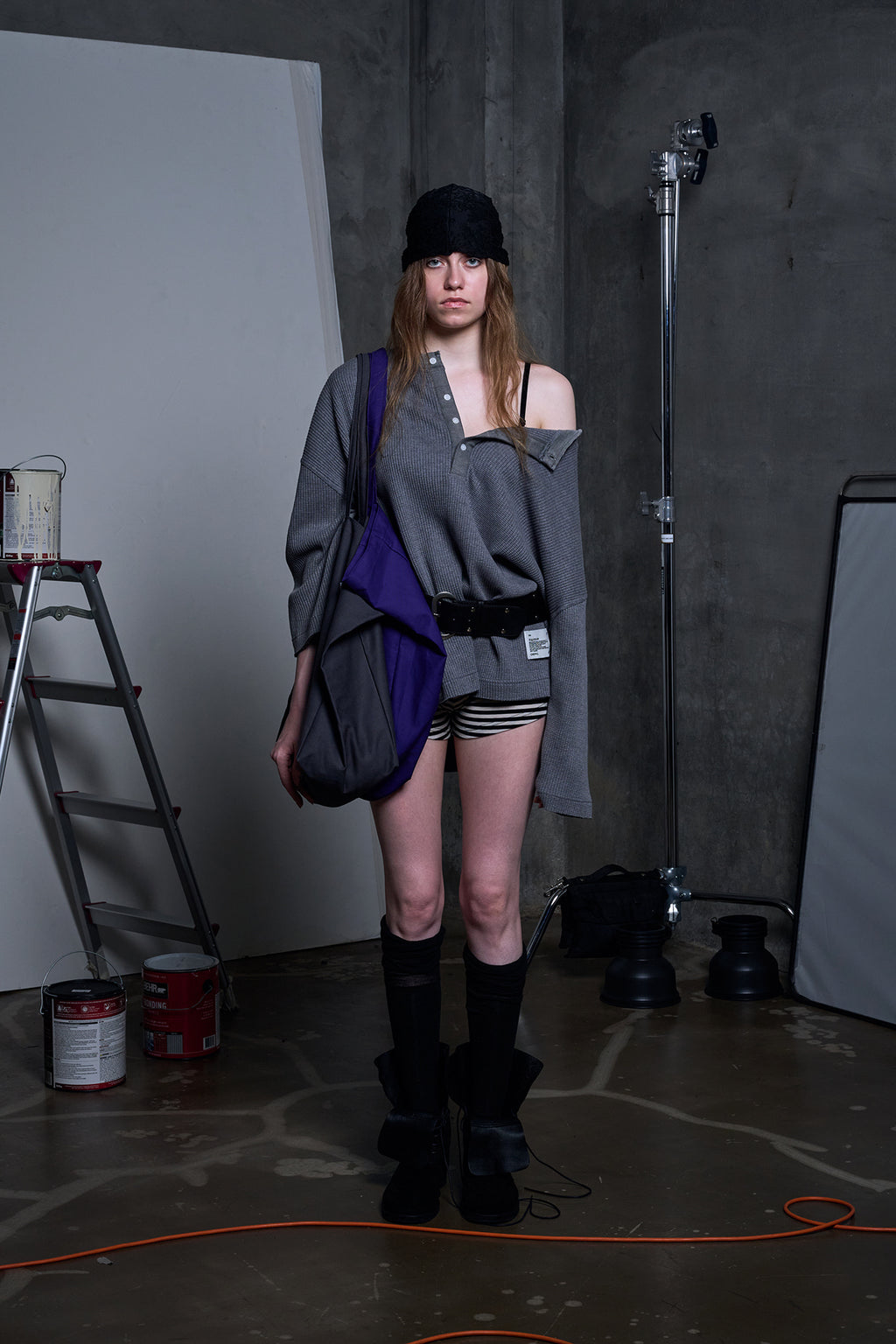 DEPC WAFFLE LONG SLEEVE T-SHIRT – GRAY