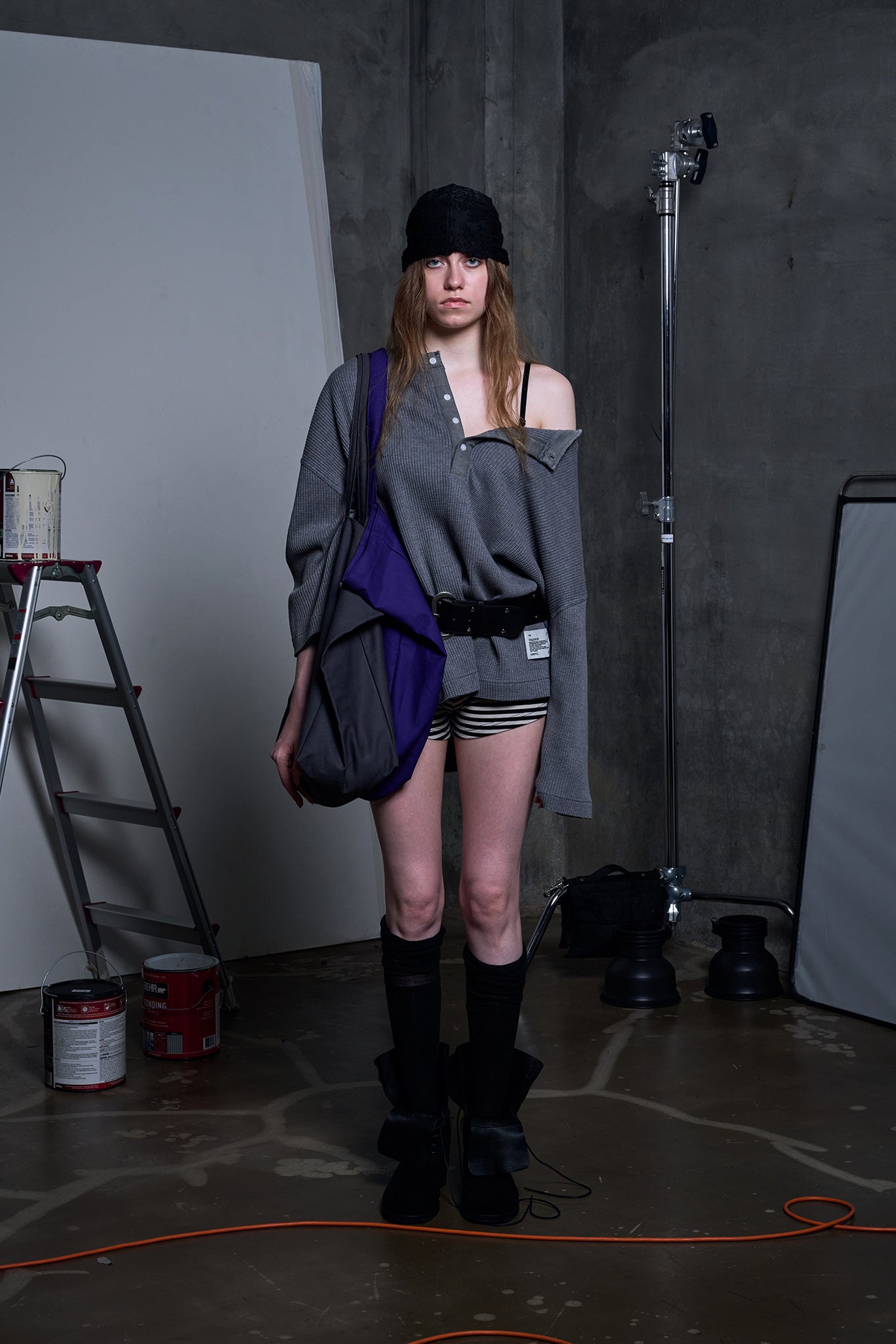 DEPC WAFFLE LONG SLEEVE T-SHIRT – GRAY