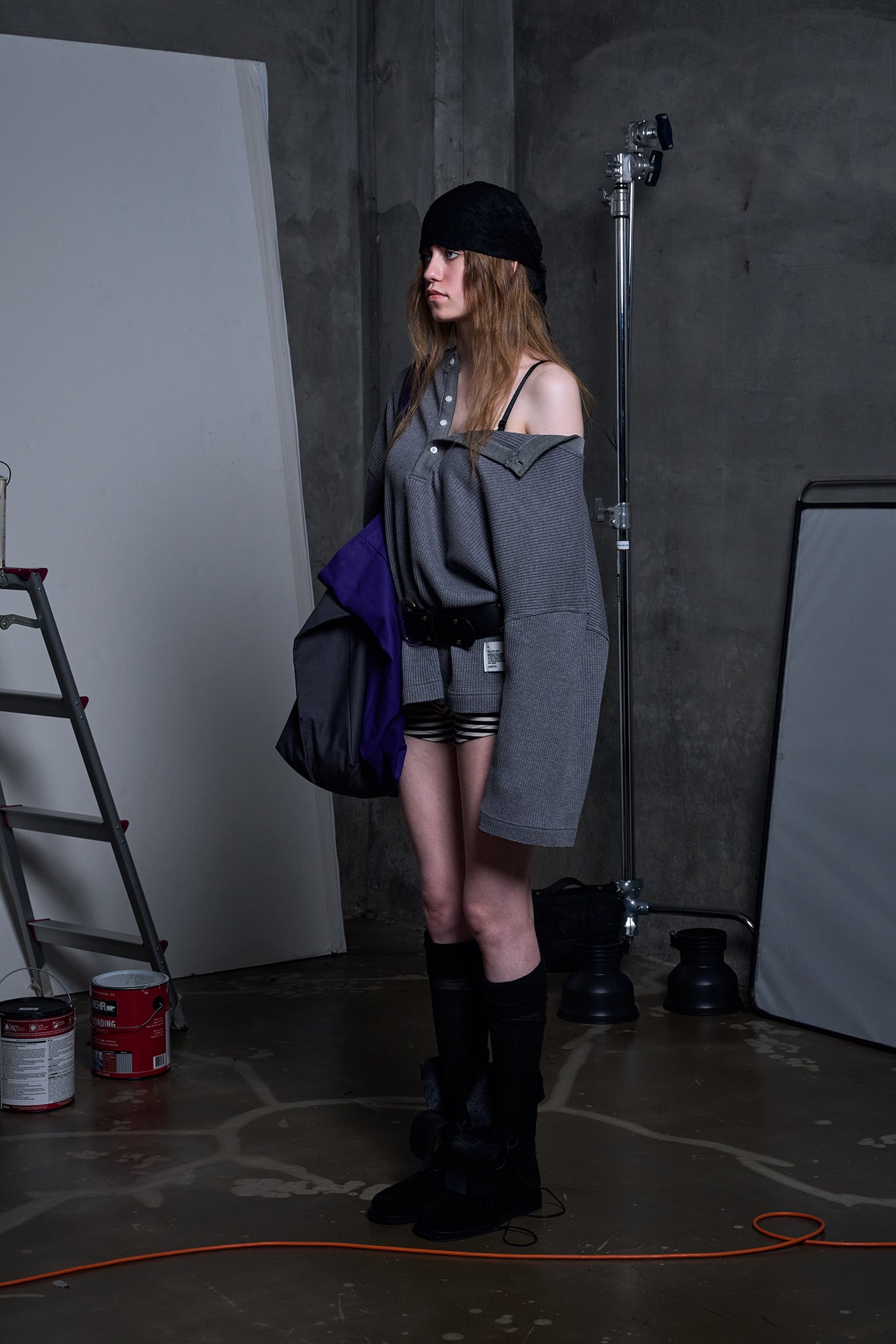 DEPC WAFFLE LONG SLEEVE T-SHIRT – GRAY