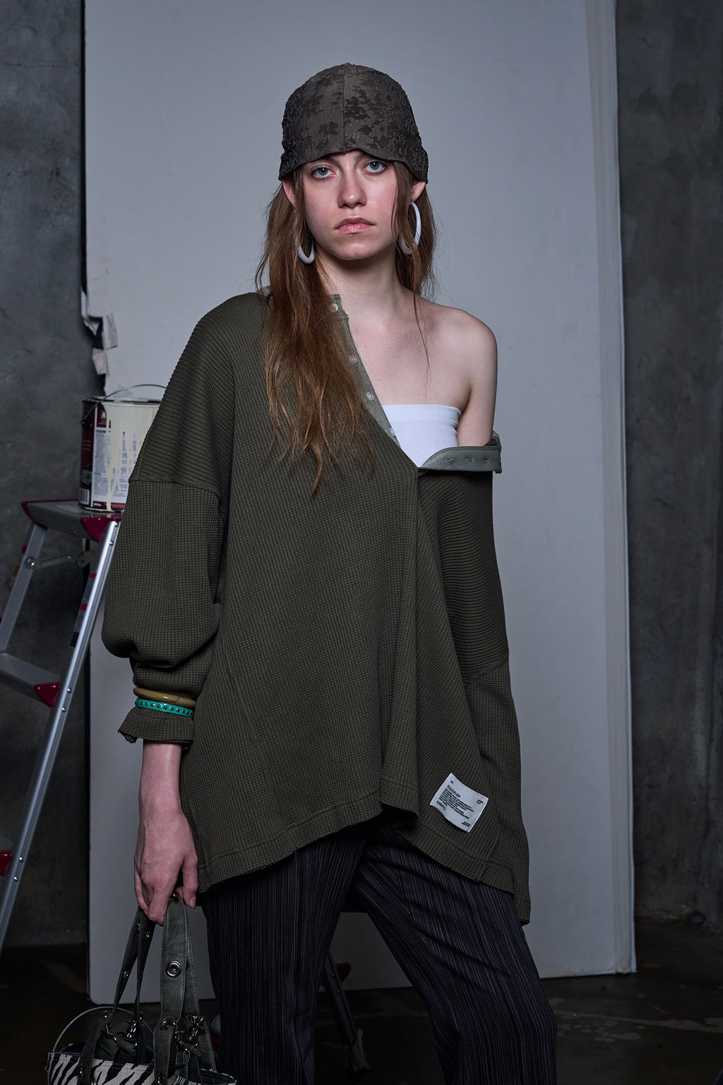 DEPC WAFFLE LONG SLEEVE T-SHIRT – KHAKI