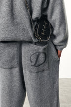 SMOOTH D LOGO KNIT PANTS & SWEATSHIRTS / 3COLORS
