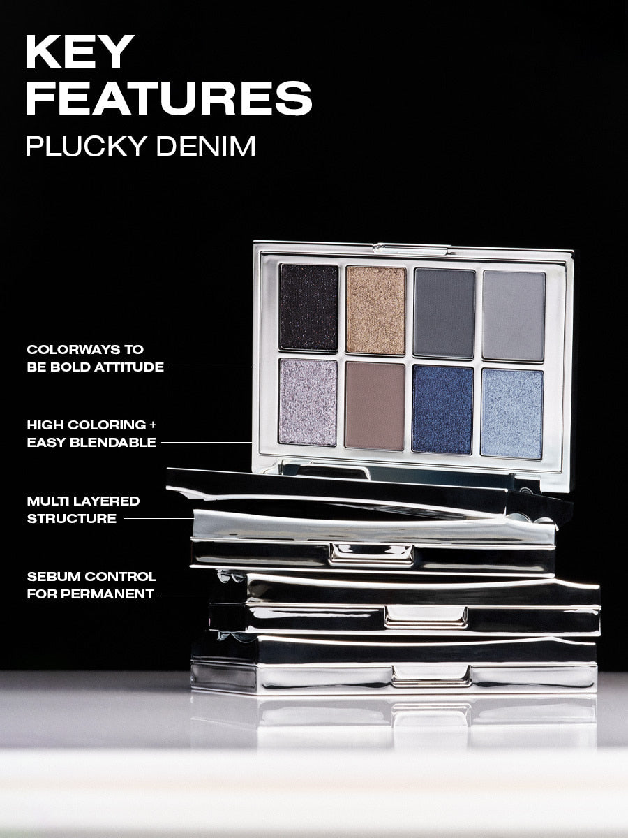 RISKY Pigment Eyeshadow Palette / PLUCKY DENIM