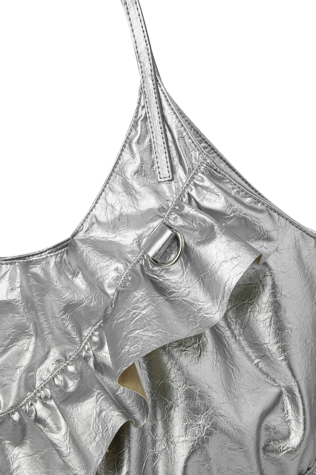 FRILL BIG BAG IN SILVER