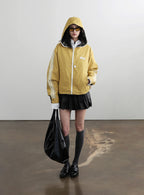 BADBLOOD Reversible Hoodie Windbreaker / Check Yellow