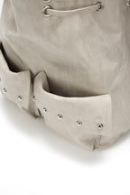 DEINET 5-WAY STUD POCKET MULTI BAG IN ASH BEIGE