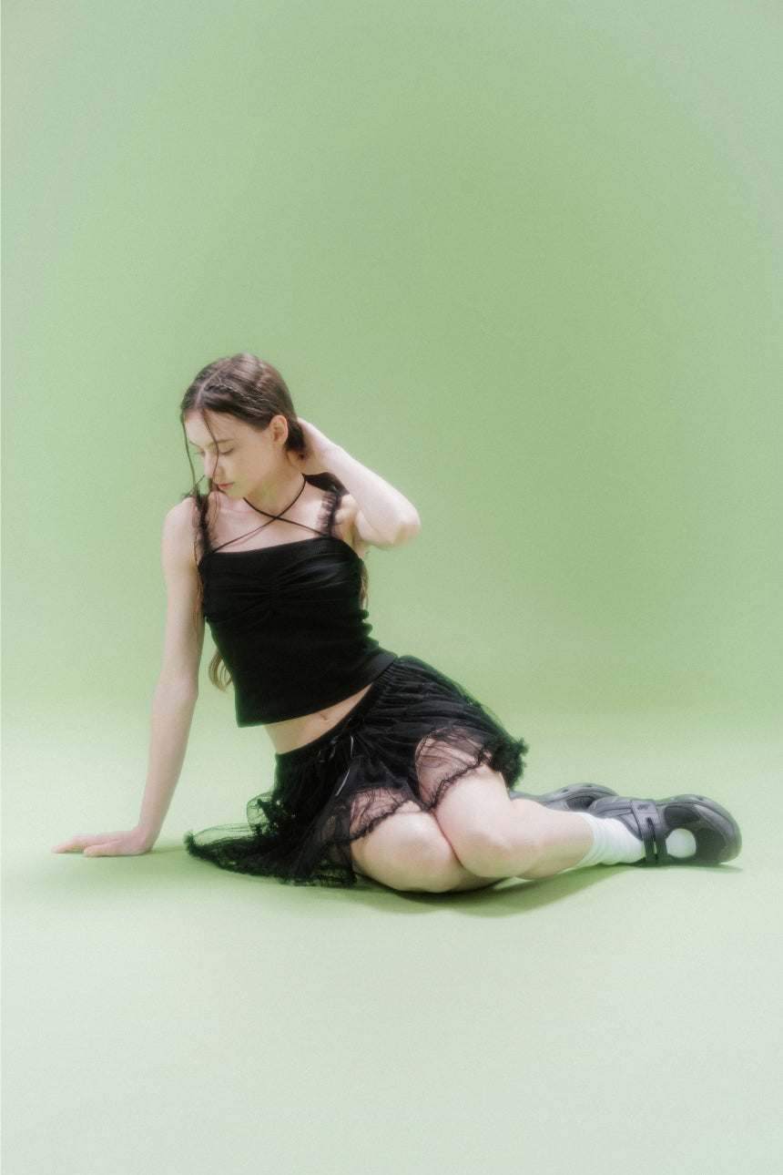 MESH LAYERED TOP (BK)