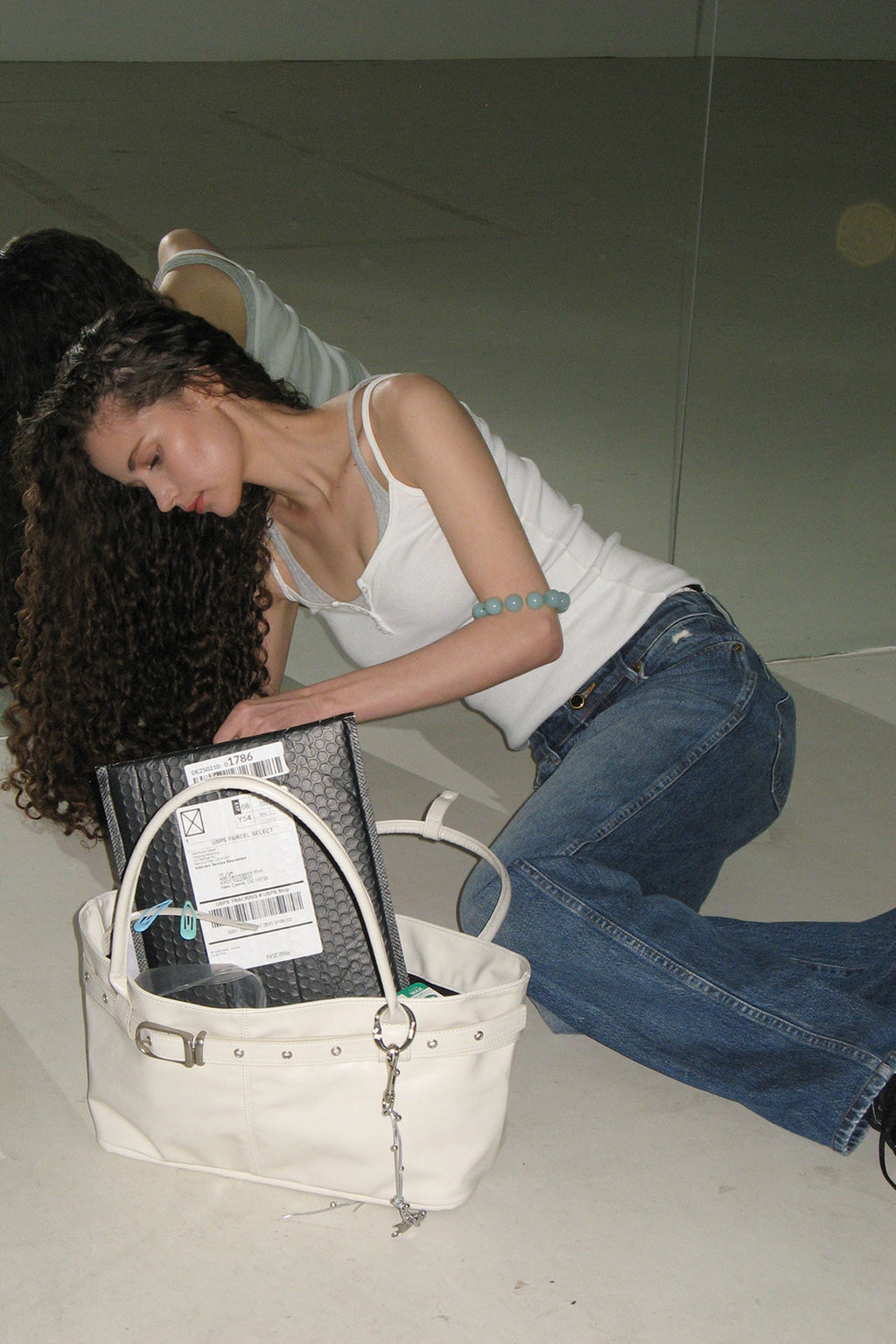 Yeomim belted boat bag (oyster)